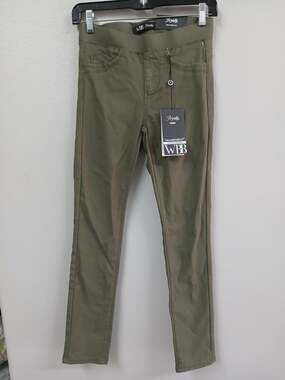 YMI Mid-Rise Hyper Stretch Skinny Pants in Olive Green Small